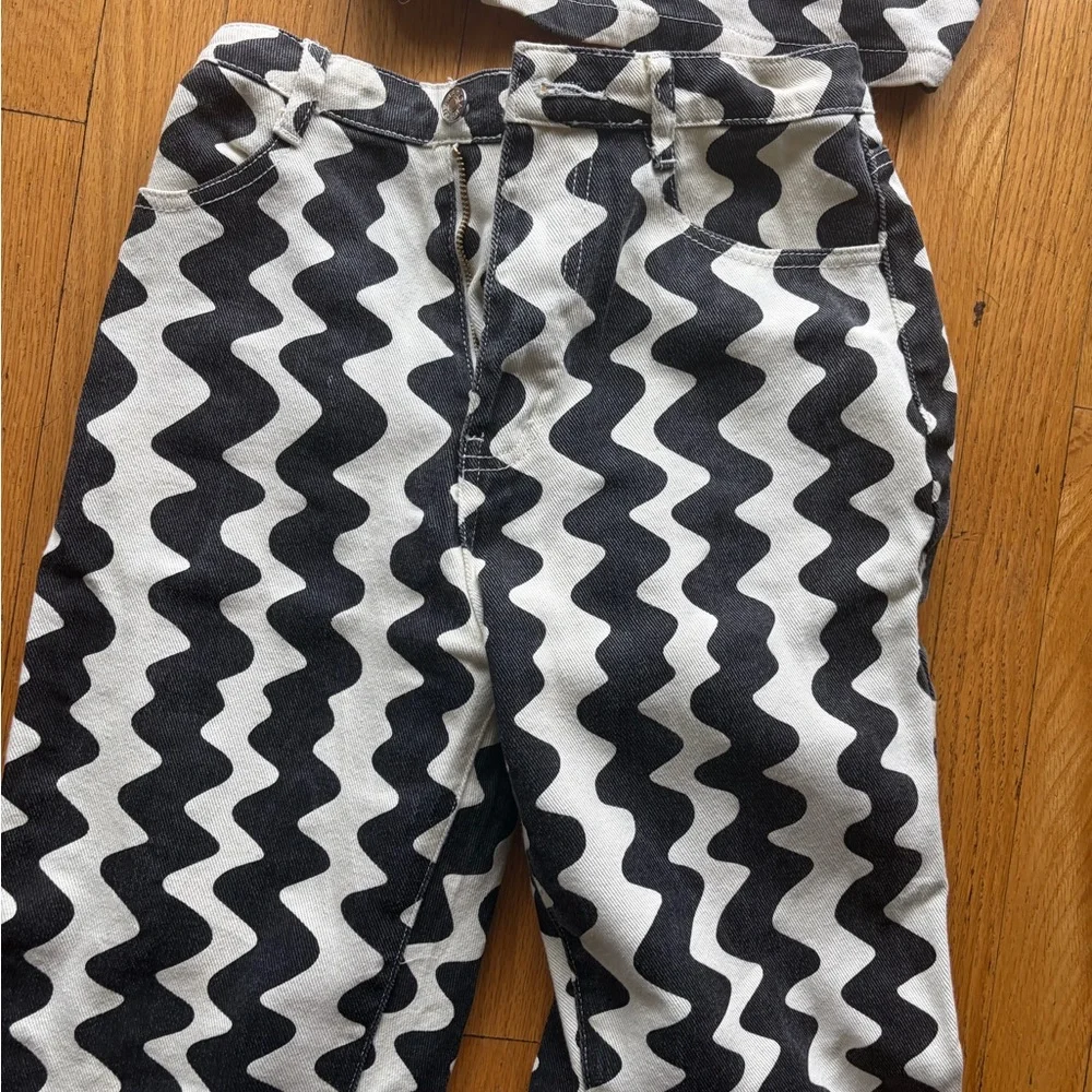 Denim zig zag pattern set - Picture 3 of 6